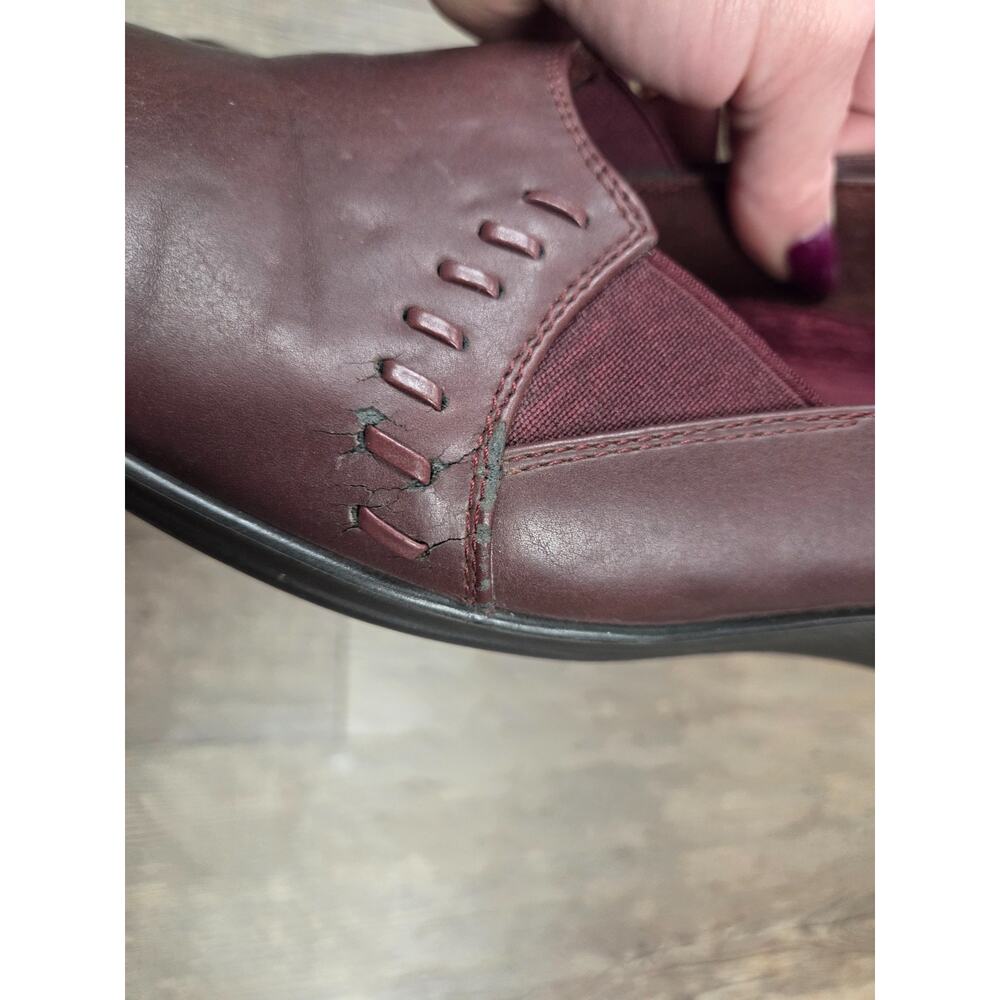 Easy Street Comfort Wear Wedge Heels Dark Red Brown Dress Shoes Size 10 - 2 Pair - Picture 7 of 10